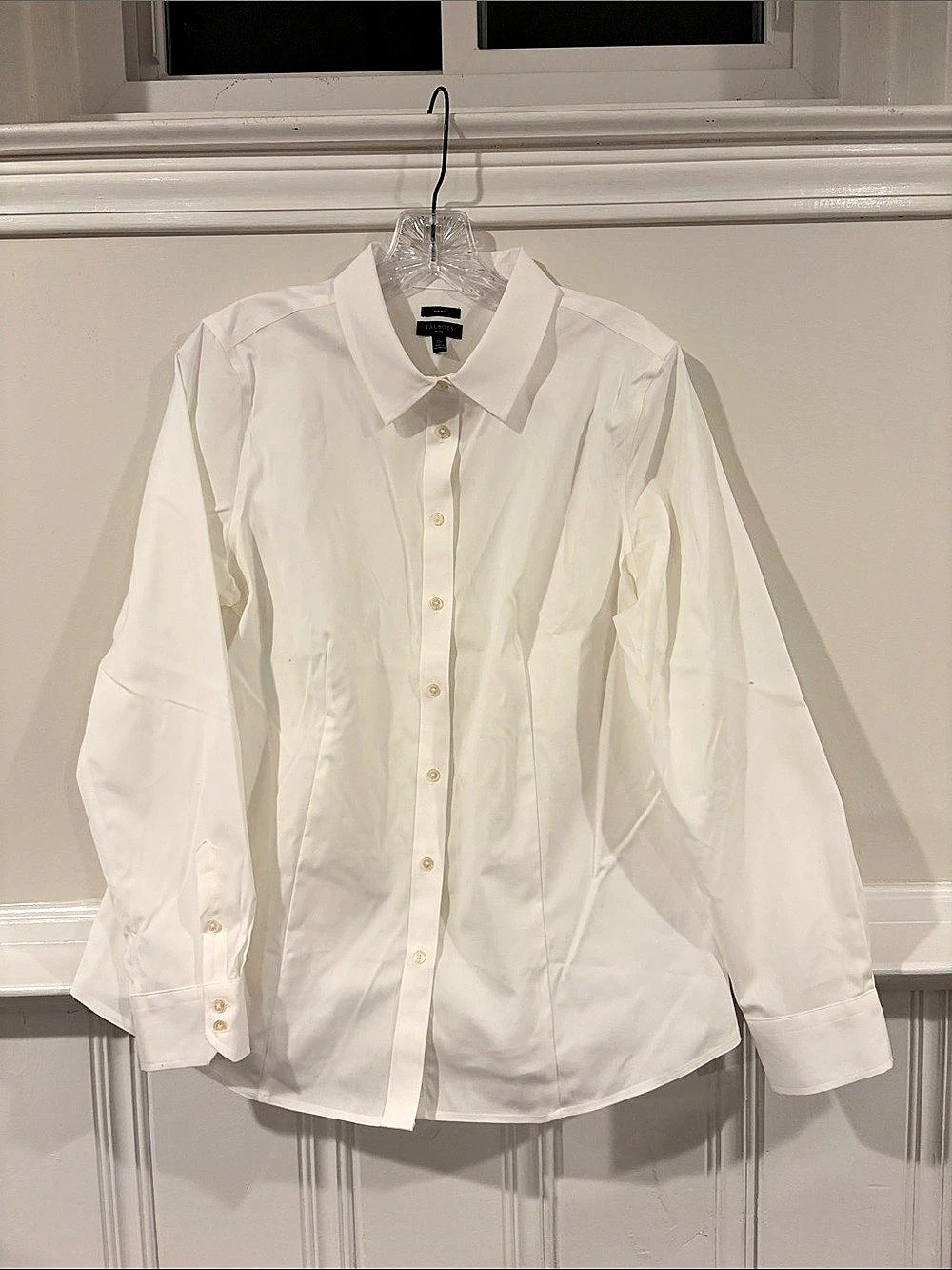 Talbots Non-Iron Perfect Shirt - Solid White Button Down Shirt Size 12P Like New